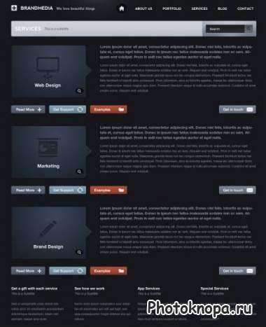Psd шаблон для сайта / web template Psd шаблон для сайта / web template