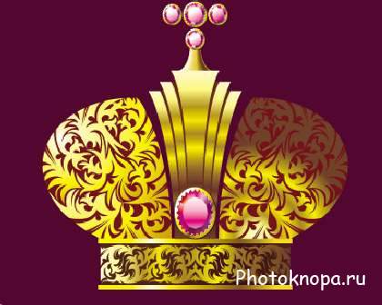 Царские и королевские золотые короны в векторе Царские и королевские золотые короны в векторе
