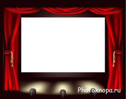 Красные шторы в векторе Красные шторы в векторе