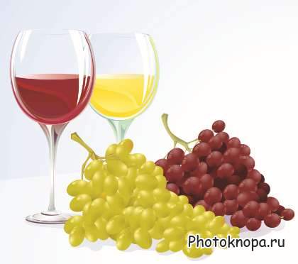 Виноград и виноградный сок в бокале