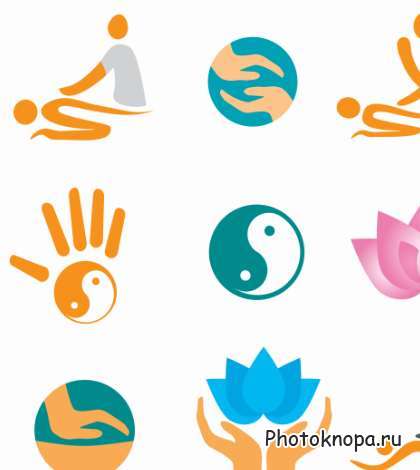 Иконки фитнес, медитация в векторе Иконки фитнес, медитация в векторе