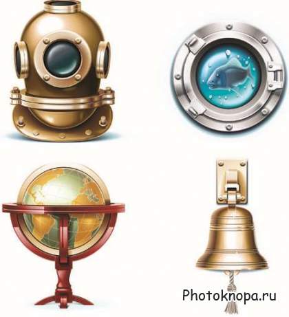 Морские иконки в векторе Морские иконки в векторе