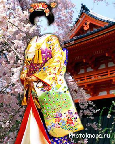 Женские шаблоны японские костюмы