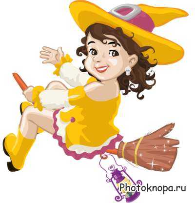Маленькая ведьма в векторе Маленькая ведьма в векторе