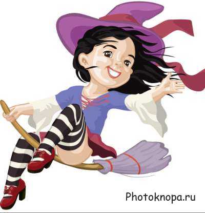 Маленькая ведьма в векторе Маленькая ведьма в векторе