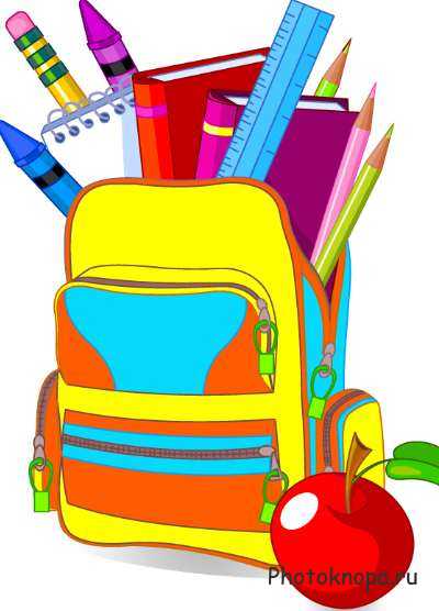 Школьные портфели, ранцы, рюкзаки в векторе