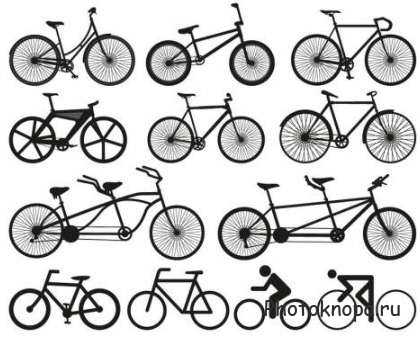 Спортивные велосипеды в векторе