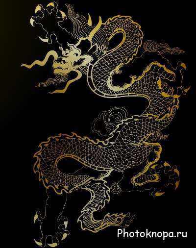 Азиатские фоны с китайскими драконами