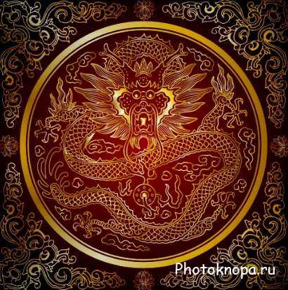 Азиатские фоны с китайскими драконами Азиатские фоны с китайскими драконами