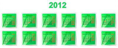 Календарные сетки на 2012 год (сборник) Календарные сетки на 2012 год (сборник)