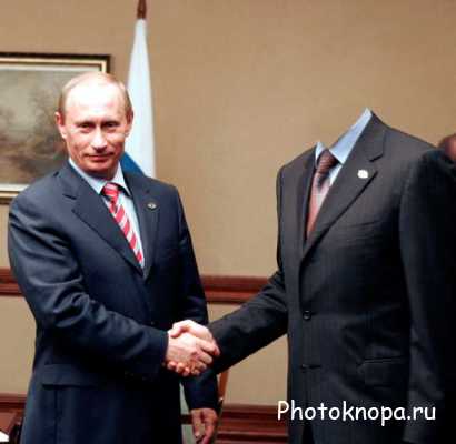 Мужские шаблоны с президентом России Владимиром Путиным