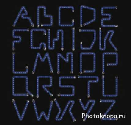 Векторный неоновый алфавит со светящимися буквами - Neon alphabet Векторный неоновый алфавит со светящимися буквами - Neon alphabet