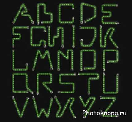Векторный неоновый алфавит со светящимися буквами - Neon alphabet Векторный неоновый алфавит со светящимися буквами - Neon alphabet