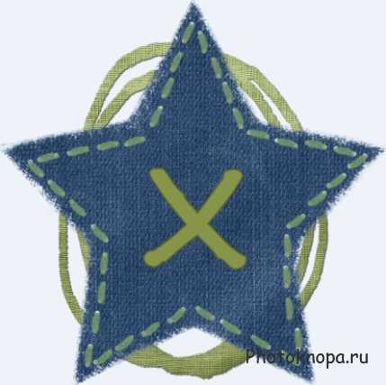 Буквы и цифры алфавита на джинсовой ткани в виде звезд Буквы и цифры алфавита на джинсовой ткани в виде звезд