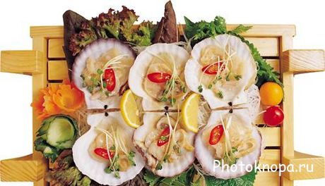 Восточная рыбная кухня (суши, роллы) - растровый клипарт Восточная рыбная кухня (суши, роллы) - растровый клипарт