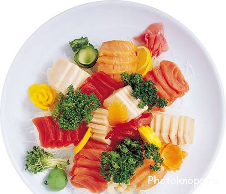 Восточная рыбная кухня (суши, роллы) - растровый клипарт Восточная рыбная кухня (суши, роллы) - растровый клипарт
