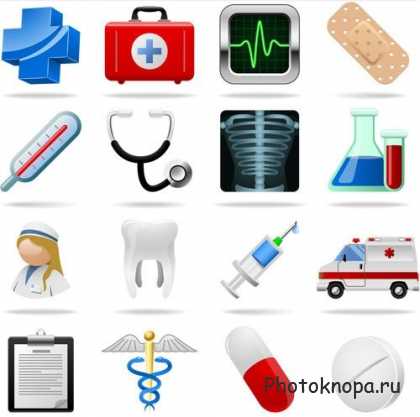 Медицинские иконки в векторе Медицинские иконки в векторе