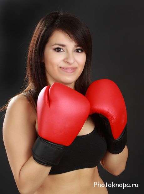 Клипарт девушка боксерка / Boxing girl Клипарт девушка боксерка / Boxing girl