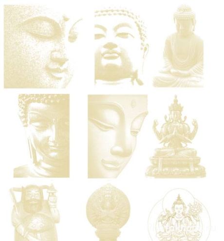 Буддистские фигуры, идолы, будда кисти для фотошопа