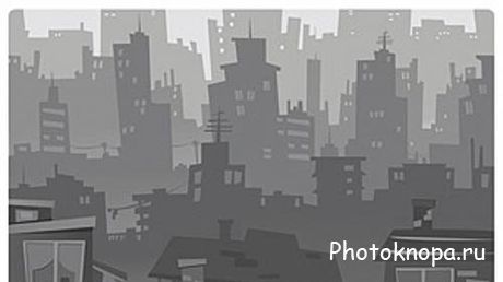 Города, люди, силуэты в векторе Города, люди, силуэты в векторе