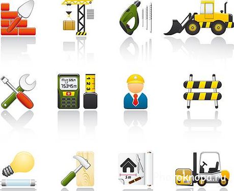 Строительные иконки в векторе - Builders Icons Строительные иконки в векторе - Builders Icons