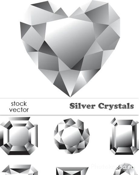 Серебряные кристаллы в векторе