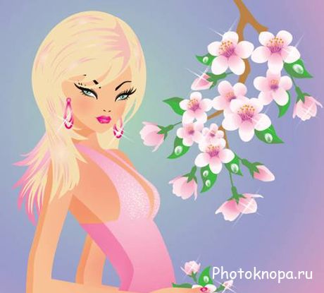 Женская красота - векторный клипарт Женская красота - векторный клипарт