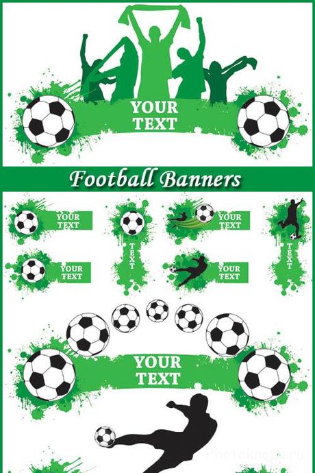 Футбольные баннеры в векторе - Football Banners