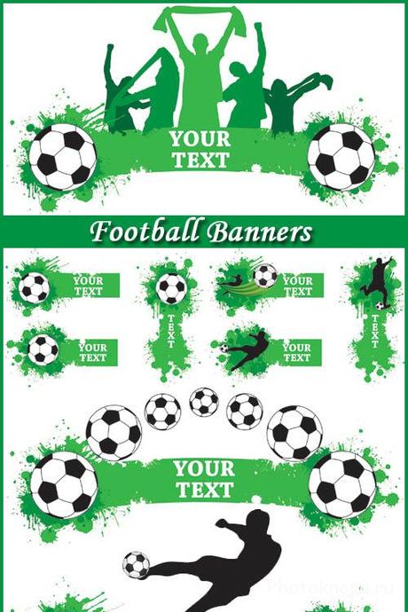 Футбольные баннеры в векторе - Football Banners Футбольные баннеры в векторе - Football Banners