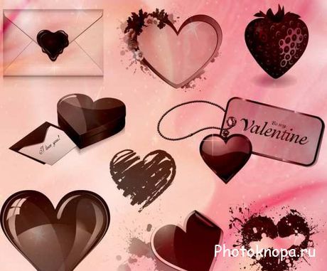 Кисти для фотошопа - сердечки на день Святого Валентина