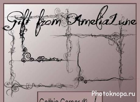 Кисти для фотошопа уголки - corner brushes Кисти для фотошопа уголки - corner brushes