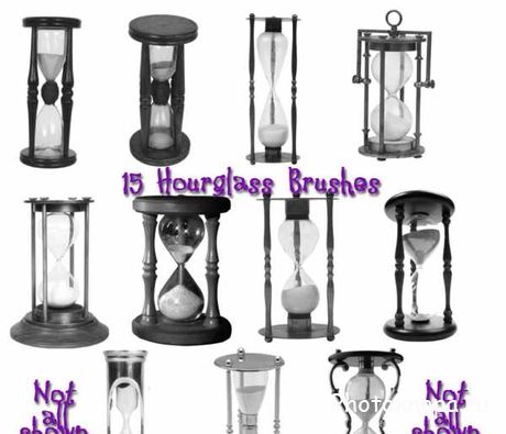 Песочные часы кисти для фотошопа - Hourglass Brushes Песочные часы кисти для фотошопа - Hourglass Brushes