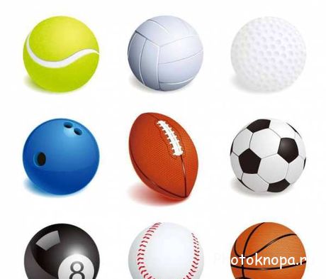 Спортивные мячи векторный клипарт - Sport Balls