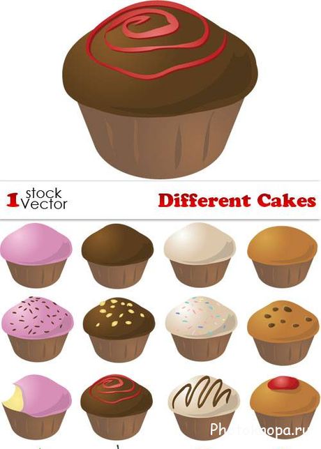 Кексы в векторе - cakes Кексы в векторе - cakes