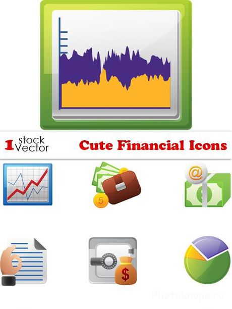 Финансовые иконки в векторе - Financial Icons Vector Финансовые иконки в векторе - Financial Icons Vector
