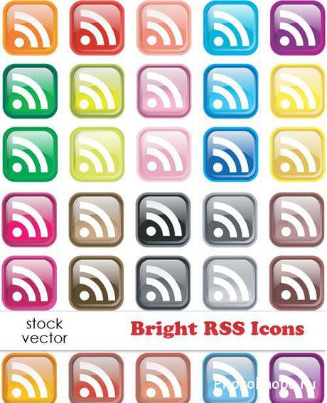 Векторный клипарт RSS иконки - RSS Icons Векторный клипарт RSS иконки - RSS Icons