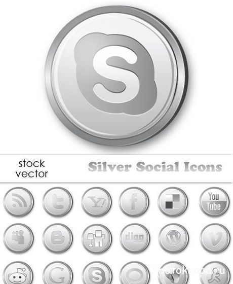 Кнопки социальных сетей векторные иконки - Social Icons Кнопки социальных сетей векторные иконки - Social Icons