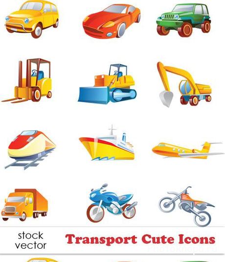 Транспорт векторные иконки - Transport Icons Транспорт векторные иконки - Transport Icons