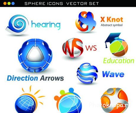 3D логотипы векторные иконки - 3D Icons Logos