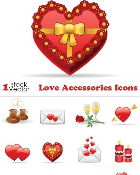 Романтические иконки векторный клипарт - Love icons Романтические иконки векторный клипарт - Love icons