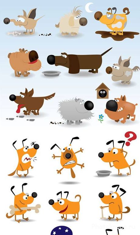 Собаки в векторе (разной породы)