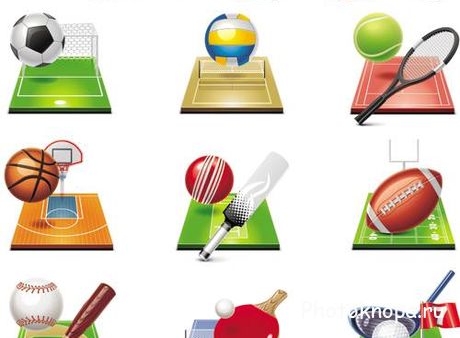 Спортивные иконки векторный клипарт - Sport Icons