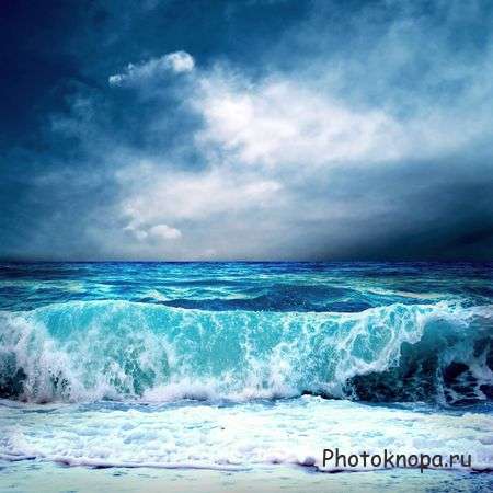 Море, волны и морской шторм - растровый клипарт