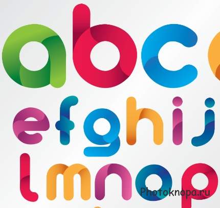 Цветные буквы алфавита в векторе - Alphabet vector
