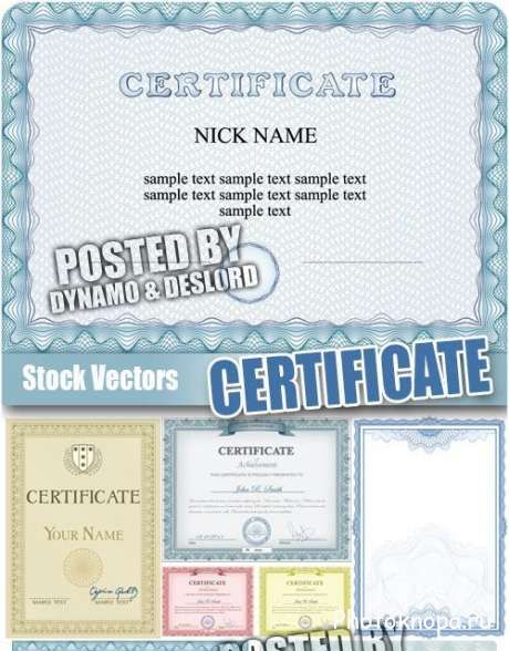 Дипломы и сертификаты - Certificate and diploma - векторный клипарт Дипломы и сертификаты - Certificate and diploma - векторный клипарт