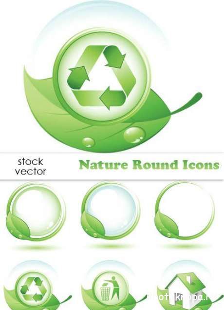 Экологические зеленые символы в векторе