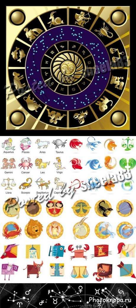     - Zodiac Signs Vector