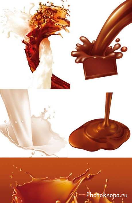 Шоколад и молоко - PSD исходник для фотошопа