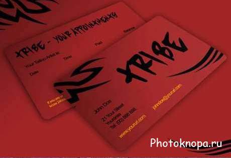 Визитки и карточки для тату-салона - PSD исходник для фотошопа Визитки и карточки для тату-салона - PSD исходник для фотошопа