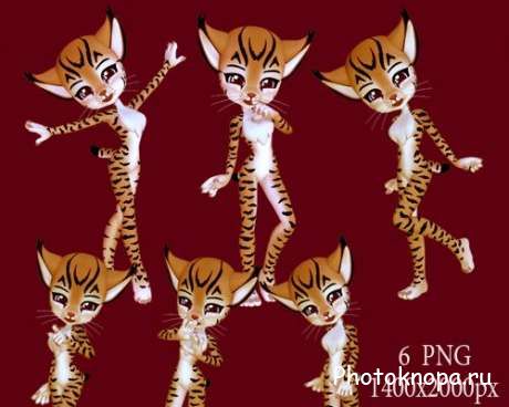 Мультяшные и сказочные тигрята на прозрачном фоне - PNG клипарт Мультяшные и сказочные тигрята на прозрачном фоне - PNG клипарт